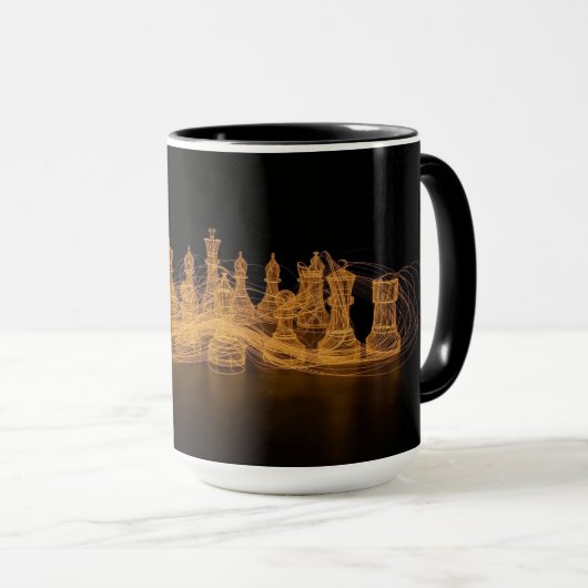 Illuminated Chess Pieces Mug マグカップ (正面右)