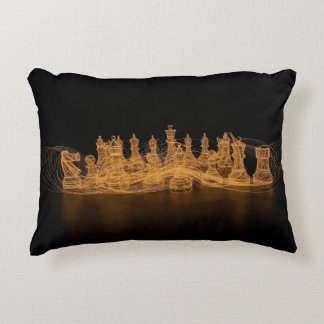 Illuminated Chess Pieces Throw Pillow アクセントクッション