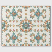 Illuminated Evergreen Christmas Seamless Pattern ラッピングペーパー (フラット)