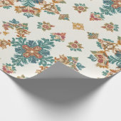 Illuminated Evergreen Christmas Seamless Pattern ラッピングペーパー (角)