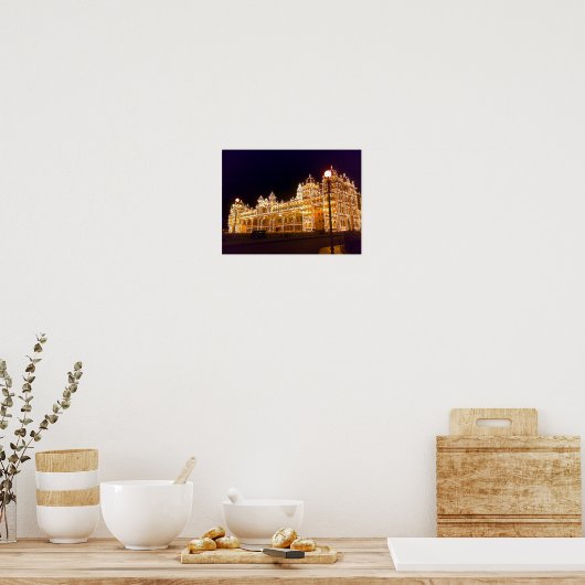 Illuminated Mysore Palace ポスター (キッチン)