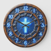 Illuminated Radiant Cross ラージ壁時計 (正面)