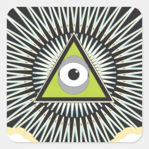 Illuminatiすべての見る目の今新世界秩序 スクエアシール