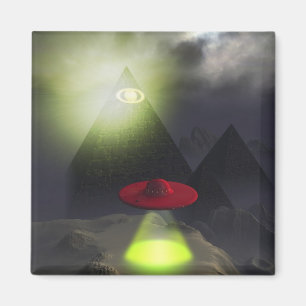IlluminatiのピラミッドおよびUFOの磁石 マグネット