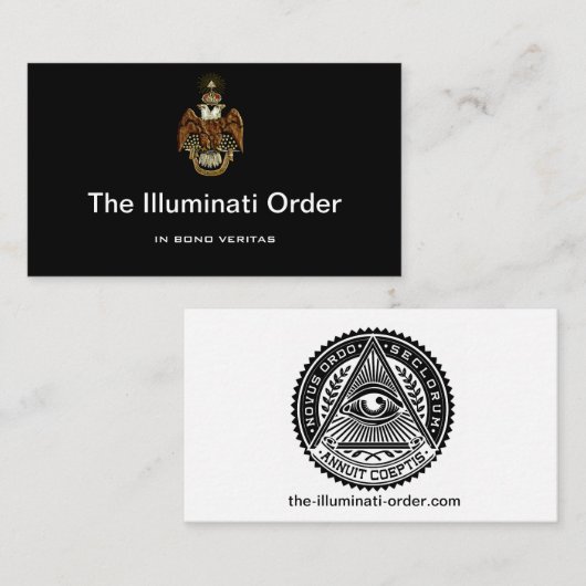 Illuminatiの会員証 名刺 (正面/裏面)
