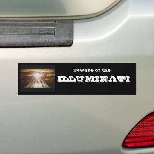 ILLUMINATIの用心して下さい バンパーステッカー (車上)
