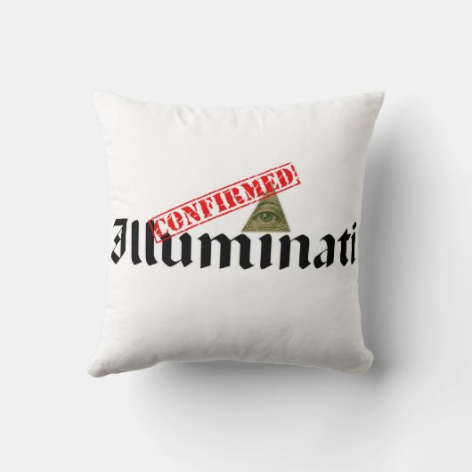 Illuminatiは確認しました クッション (裏面)