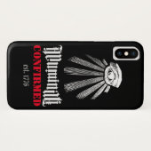 IlluminatiはIphone黒Xの場合を確認しました Case-Mate iPhoneケース (裏面(横))