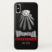 IlluminatiはIphone黒Xの場合を確認しました Case-Mate iPhoneケース (裏面)