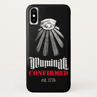 IlluminatiはIphone黒Xの場合を確認しました iPhone X ケース