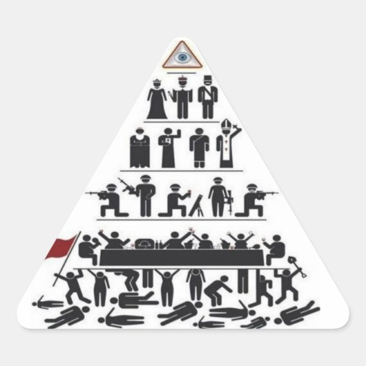 Illuminatiコントロールステッカー 三角形シール (正面)