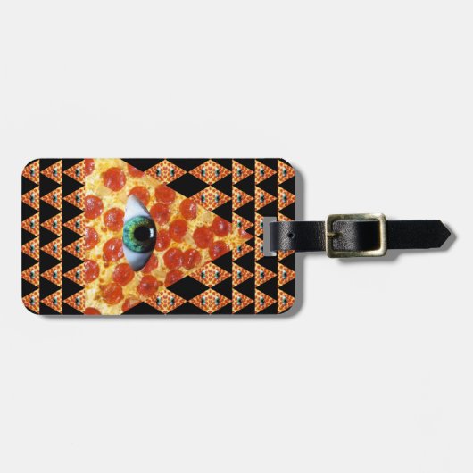 Illuminatiピザ ラゲッジタグ (正面横)