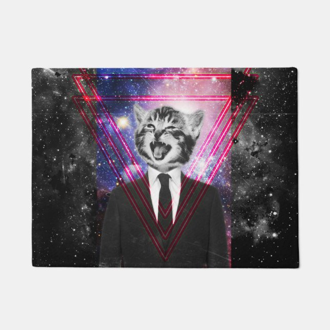 Illuminati猫 ドアマット (正面)