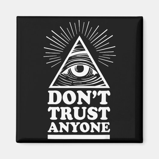 Illuminati Don't Trust Anyone Eye Of Providence  マグネット (正面)