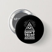 Illuminati Don't Trust Anyone Eye Of Providence  缶バッジ (正面&裏面)