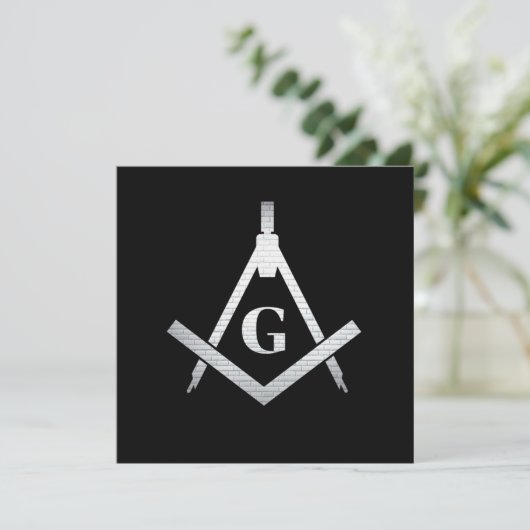 Illuminati Symbol Masonic Conspiracy Pyramid Gift 招待状 (スタンド正面)