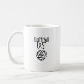 illuminati tshirt コーヒーマグカップ (左)