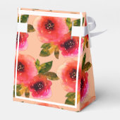 illusimaピンク赤い花水色誕生日ギフト/ フェイバーボックス (裏面サイド)