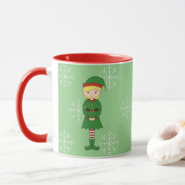 illusima エルフ ガール クリスマス スノーフレーク ライトグリーン マグカップ