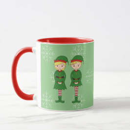 illusima エルフ キッズ クリスマス スノーフレーク ライトグリーン マグカップ