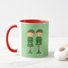 illusima エルフ キッズ クリスマス スノーフレーク ライトグリーン マグカップ