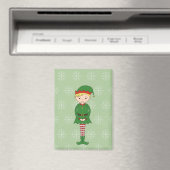 illusima クリスマス 男の子 エルフ 雪の結晶 グリーン マグネット (インサイチュ (食洗機))