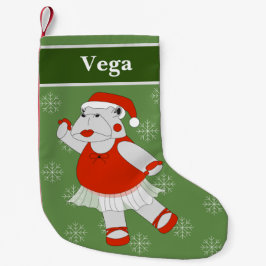 illusima バレエ カバ クリスマス スノーフレーク グリーン スモールクリスマスストッキング