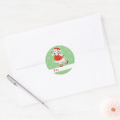 illusima バレエ カバ クリスマス スノーフレーク グリーン ラウンドシール (封筒)