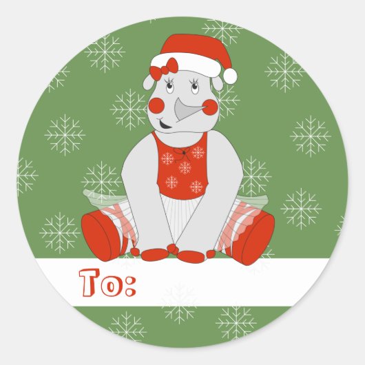 illusima バレリーナ サイクリスマス スノーフレーク ラウンドシール (正面)
