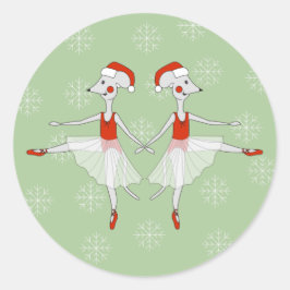 illusima バレリーナ マウス クリスマス スノーフレーク ラウンドシール