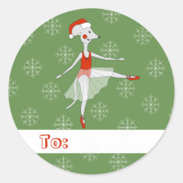 illusima バレリーナ マウス クリスマス スノーフレーク ラウンドシール