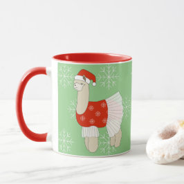 illusima バレリーナ ラマ クリスマス スノーフレーク マグカップ