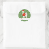 illusima バレリーナ ラマ クリスマス スノーフレーク ラウンドシール (バッグ)
