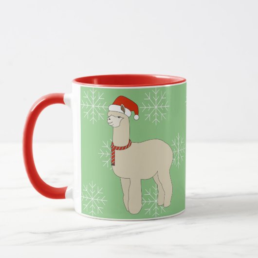 illusima ラマ クリスマス スノーフレーク マグカップ (左)