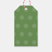 illusima 少女エルフ クリスマス スノーフレーク グリーン ギフトタグ (裏面)