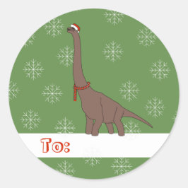 illusima 長頸竜 クリスマス スノーフレーク ラウンドシール