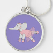 illusima Ballerina Elephant Light Purple キーホルダー (正面)