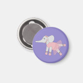 illusima Ballerina Elephant Light Purple マグネット (正面/裏面)