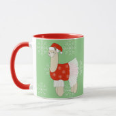 illusima Ballerina LLama Christmas Snowflakes マグカップ (左)