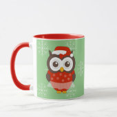 illusima Ballerina Owl Christmas Snowflakes Mug マグカップ (左)