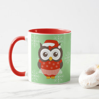 illusima Ballerina Owl Christmas Snowflakes Mug マグカップ