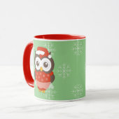 illusima Ballerina Owl Christmas Snowflakes Mug マグカップ (正面左)