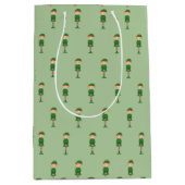 illusima Elf Boy Christmas Light Green ミディアムペーパーバッグ (正面)