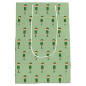 illusima Elf Boy Christmas Light Green ミディアムペーパーバッグ (裏面)
