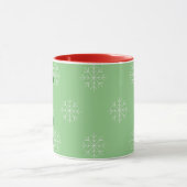 illusima Elf Girl Christmas Snowflakes Light Green マグカップ (中央)