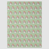 illusima Mr Owl Christmas Light Green Tissue Paper 薄葉紙 (正面)