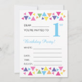 illusima triangles, Blue Back, 1stパーティー 招待状 (正面)