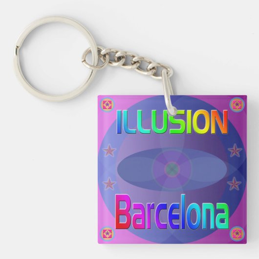 "ILLUSION Barcelona"キーチェーン！ キーホルダー (正面)