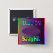 "ILLUSION Beverly Hills"ボタン! 缶バッジ (正面&裏面)