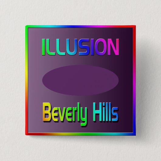 "ILLUSION Beverly Hills"ボタン! 缶バッジ (正面)